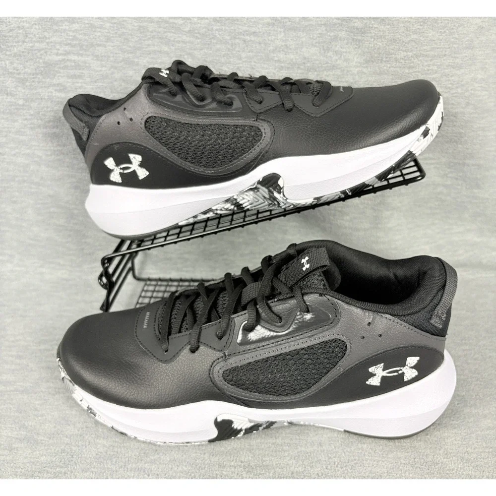Under Armour Lockdown 6 Basketball Sneakers Mens 10 Black White Stabil Comfort